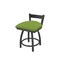 Holland Bar Stool Co 18" Low Back Swivel Vanity Stool, Pewter Finish, Canter Kiwi Green Seat 82118PW009 - alternate 1
